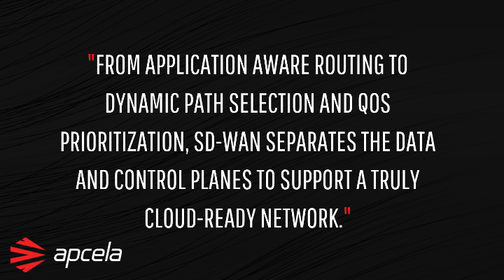 From application aware routing to dynamic path selection and QoS prioritization, SD-WAN separates the data and control planes to support a truly cloud-ready network